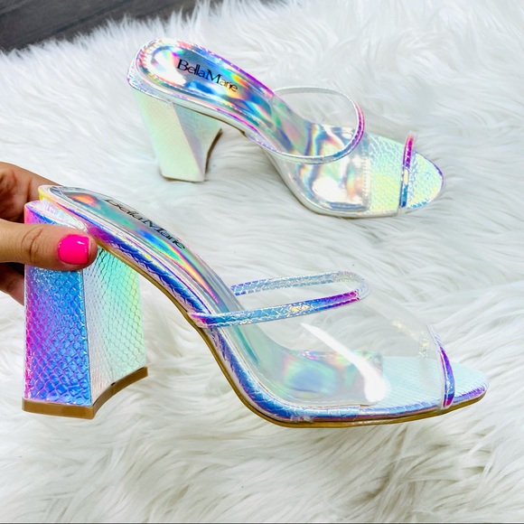 White mermaid clear chunky heel - Picture 6 of 10